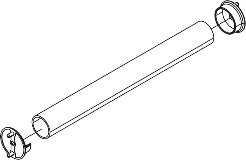 Hafele Synergy Collection Wardrobe Tube Support, 1 Pair for 1 5/16" Diameter Closet Rod (Zinc, White) - Image 3